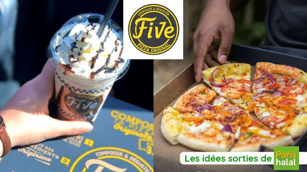 pizza, halal, milkshake, innovant, saveur, paris, restaurant, five pizza